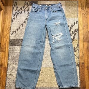 Levi’s Baggy Dad Light Wash Distressed Jeans